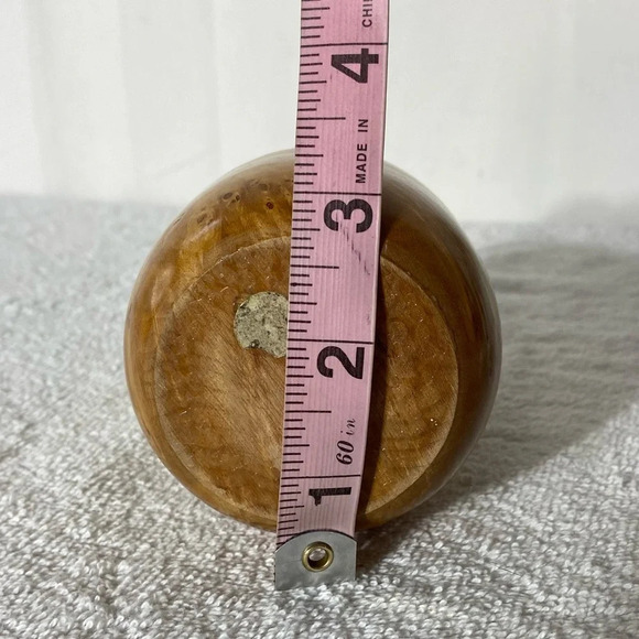 Vintage Hand Turned Burl Wood Vase - Picture 12 of 13